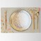 8 Count Gold Foil Dots White Dinner Paper Plates Disposable for Wedding Party Elegant 10 Inch
